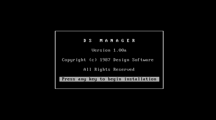 DS Manager 1.00a - Splash